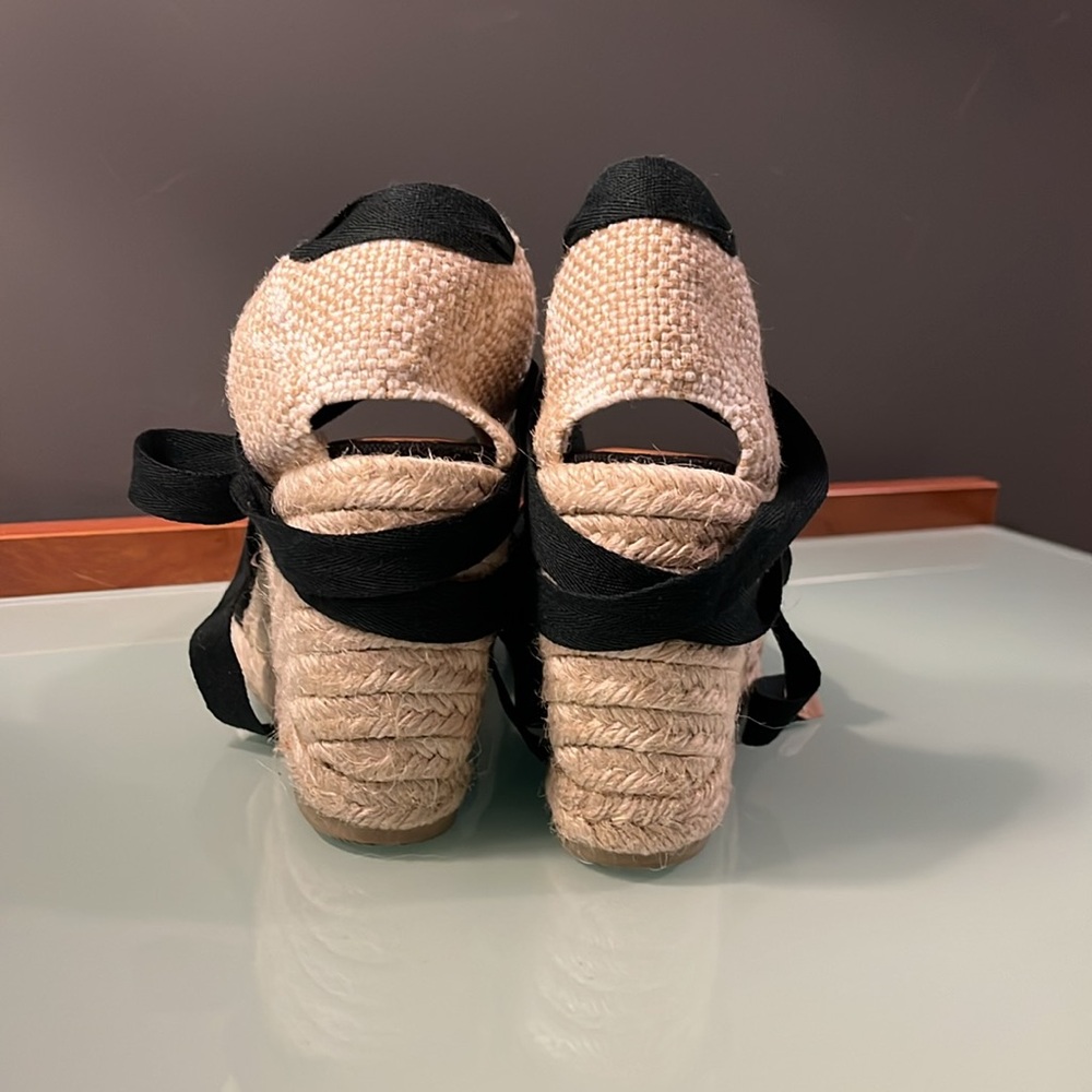 Castaner Chiara Black Espadrille Wedge Sandals - Picture 3 of 5